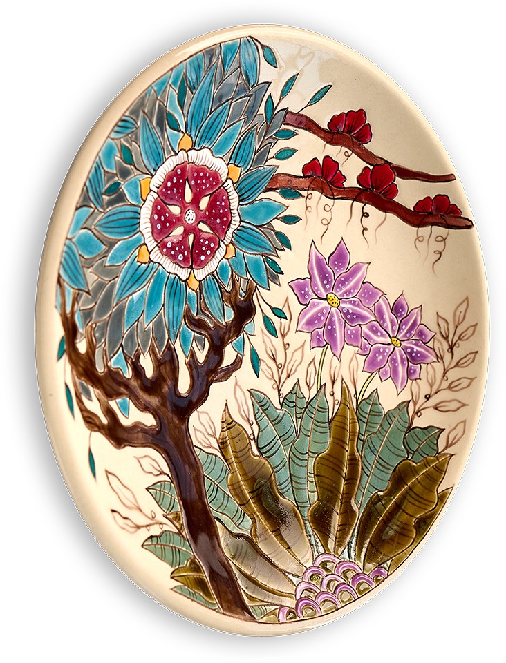 Тарелка Тропики с деревом