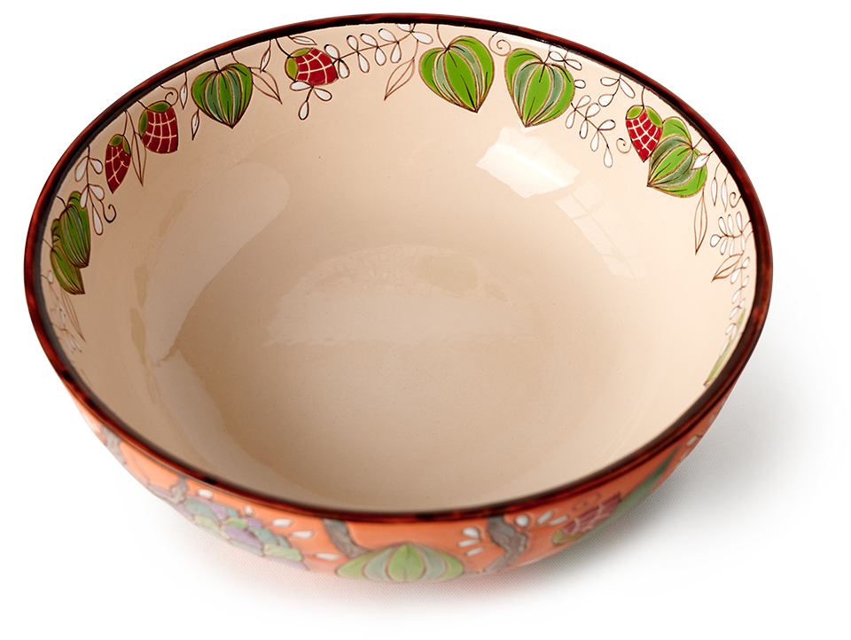 Салатник Тропики на оранжевом