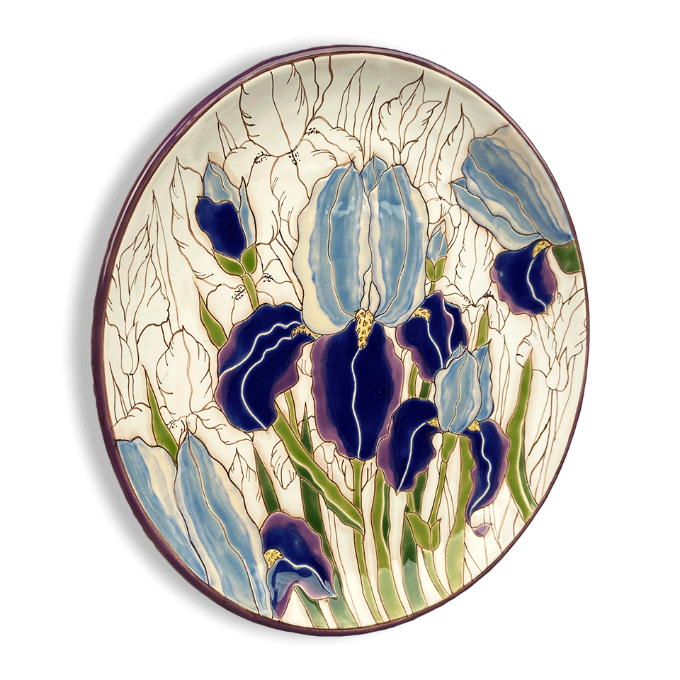 Тарелка Ирис на белом