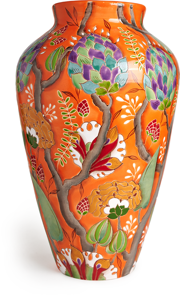 Ваза «Тропики на оранжевом»