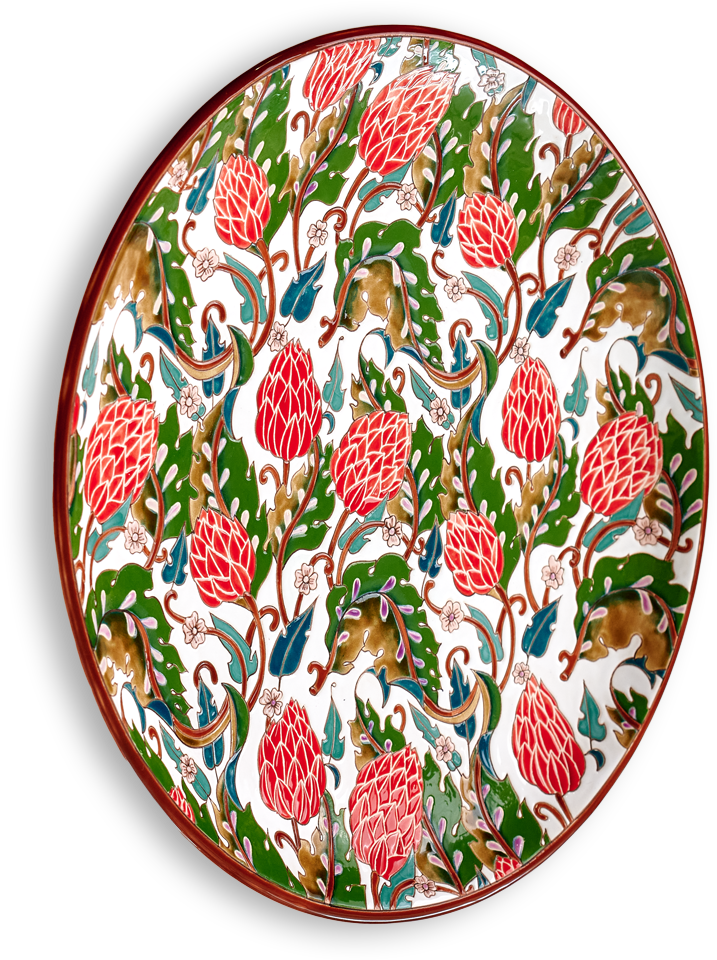 Тарелка Паттерн с золотом