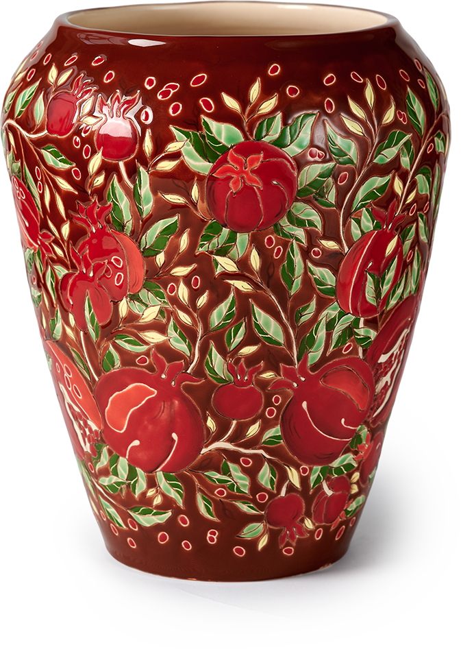 Ваза «Гранаты на коричневом»