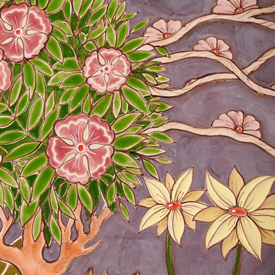 Тарелка Тропики с деревом