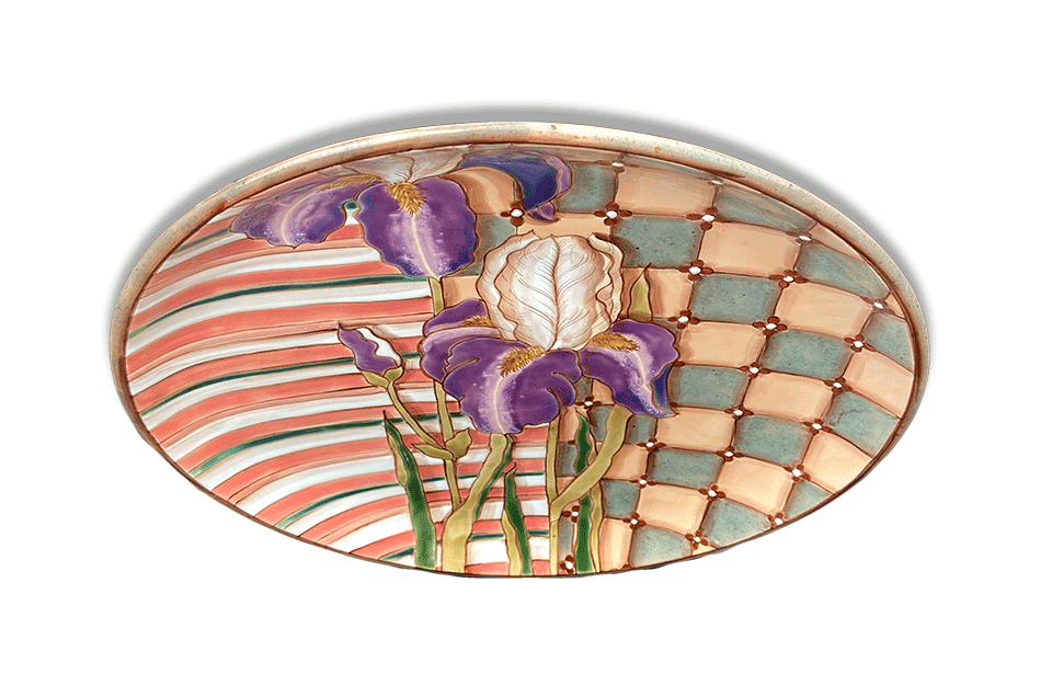 Тарелка Лоскутная Ирисы