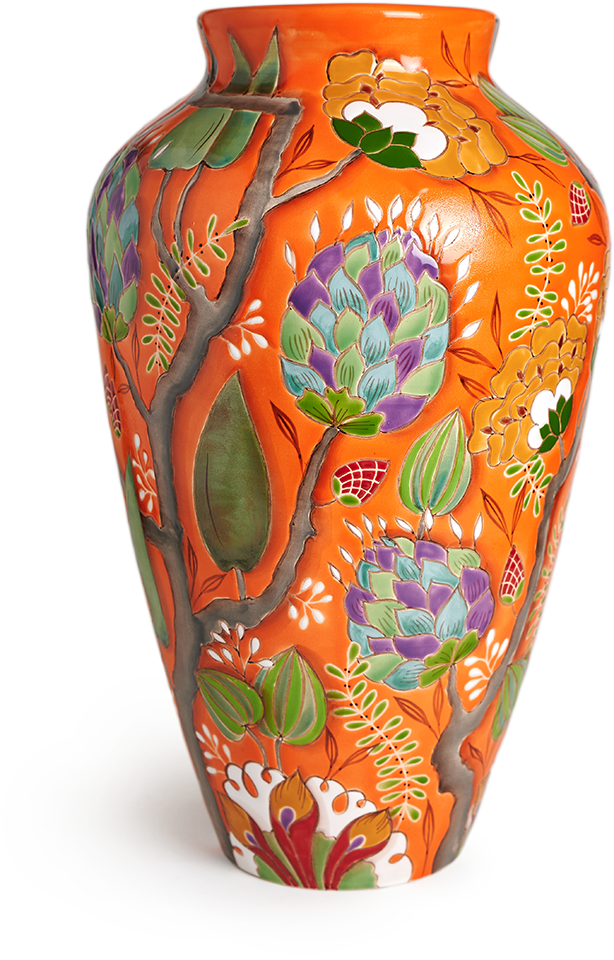 Ваза «Тропики на оранжевом»