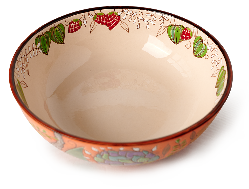 Салатник Тропики на оранжевом