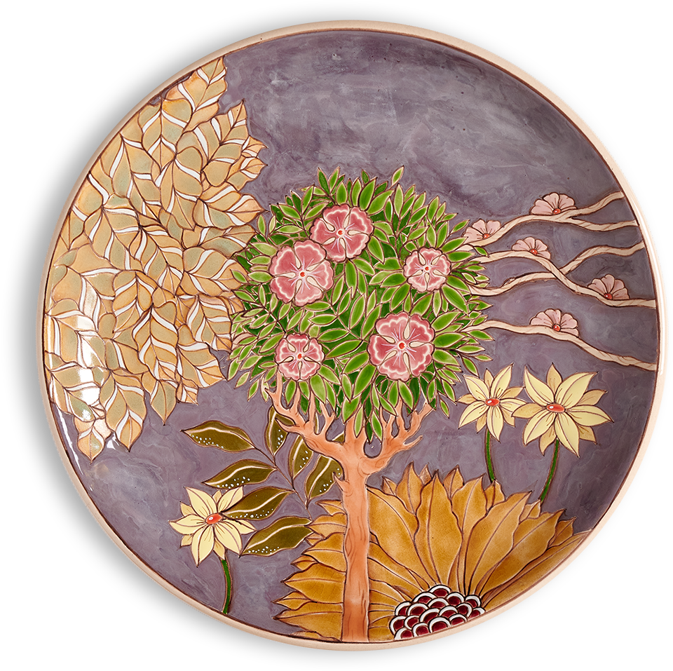 Тарелка Тропики с деревом