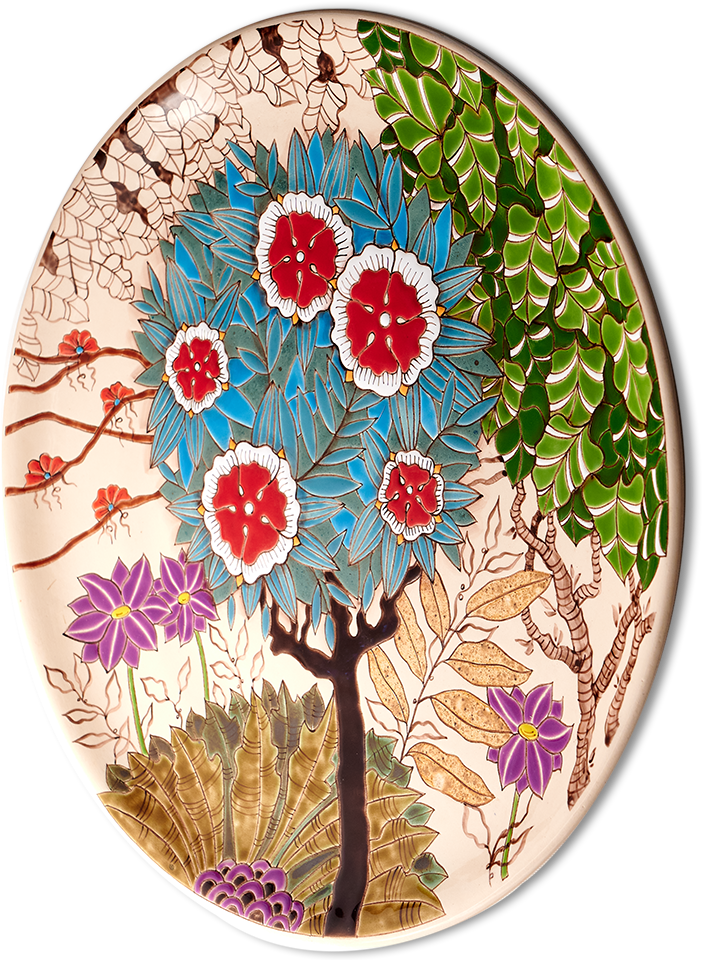 Тарелка Тропики с деревом