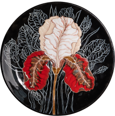 Тарелка Ирис красный