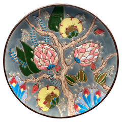 Тарелка Тропики на сером