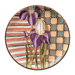 Тарелка Лоскутная Ирисы