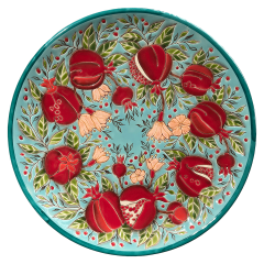 Тарелка Гранаты с новыми цветами