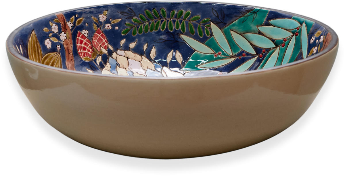 Салатник Тропики на синем